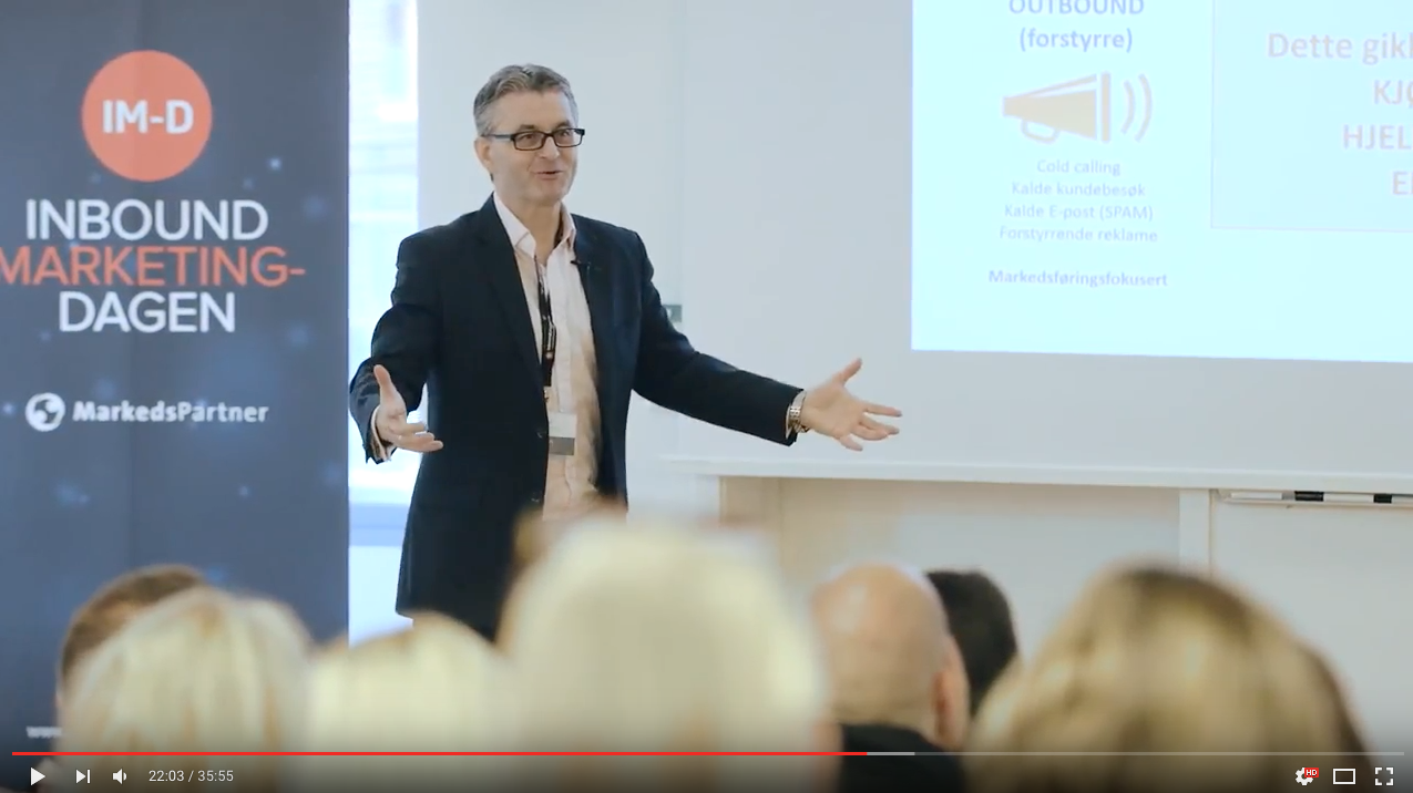 Morten Frøid på Inbound Marketing-Dagen 2016